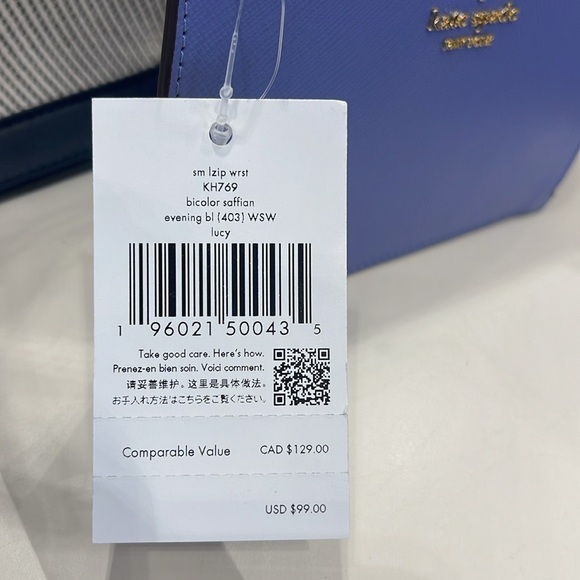 Kate Spade Lucy Small L-zip Wristlet
Evening Blue Iris Multi
NWT - Picture 11 of 16